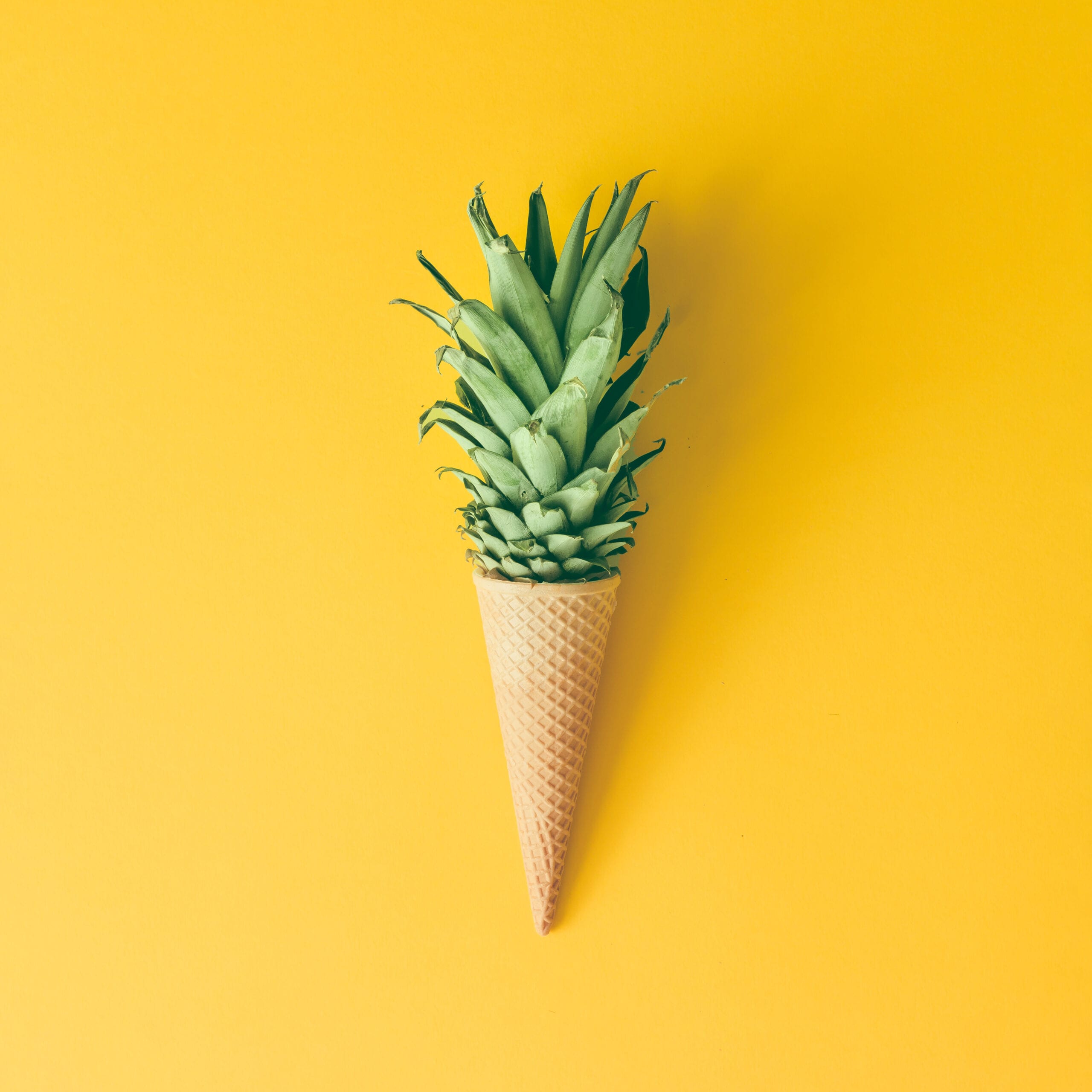 pineapple ice cream cone