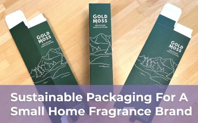 Sustainable packaging for a small home fragrance brand